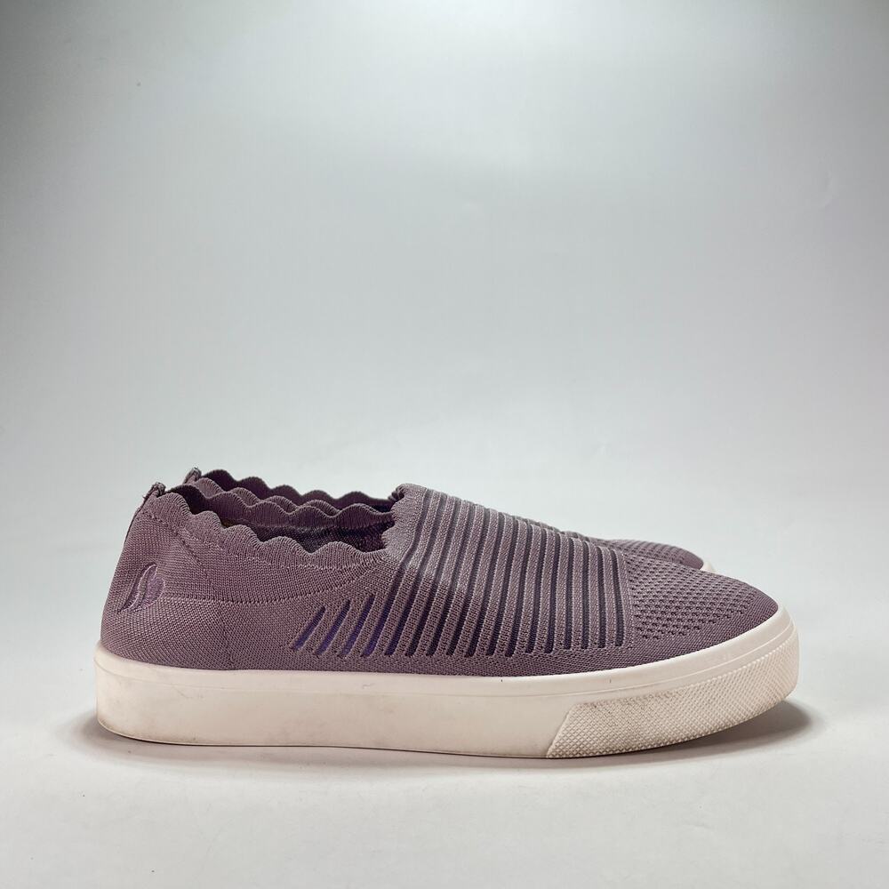 Skechers Poppy Mauve Knit Scalloped Casual Slip On Sneakers 155082 Women's Sz 10